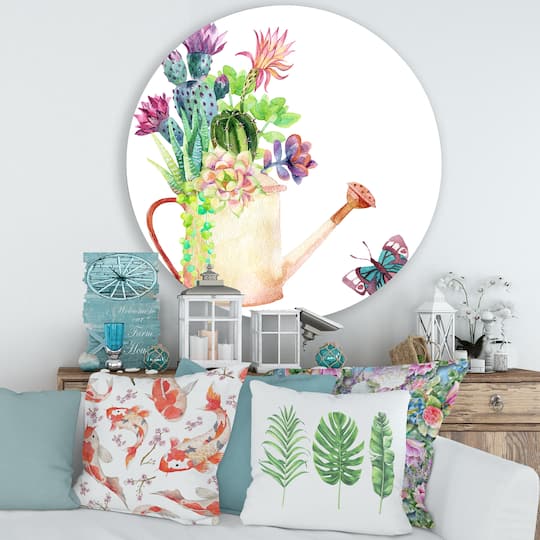 Designart - Succulents In Old Watering Can